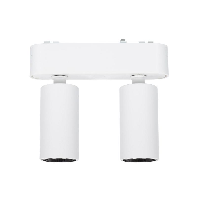 Foco Carril LED Magnético 25mm SuperSlim Doble 10W 48V Blanco