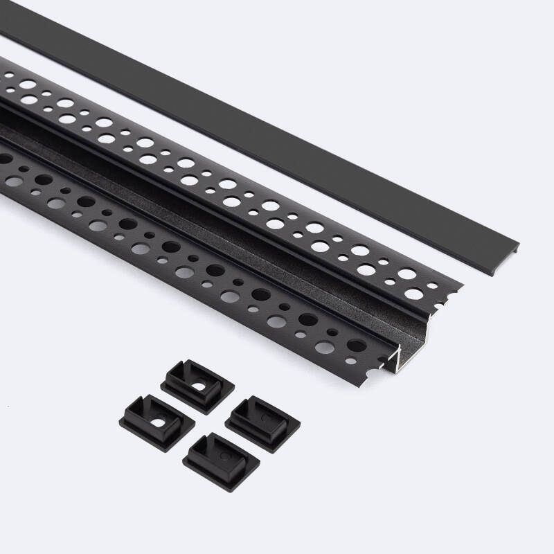 Perfil Aluminio Integrado en Escayola/Pladur para Tira LED hasta 15 mm