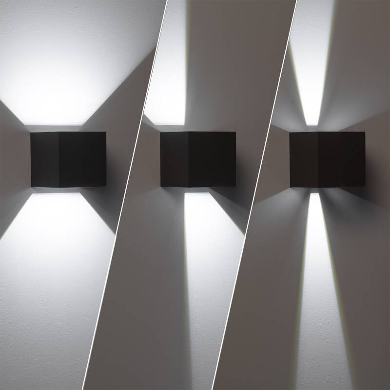 Aplique de Pared Exterior LED 6W Aluminio Iluminación Doble Cara Eros
