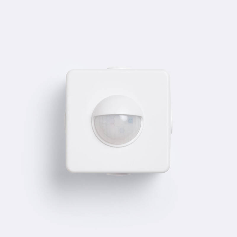 Sensor de Movimiento PIR Crepuscular 240º de Superficie Exterior IP65 con Mando