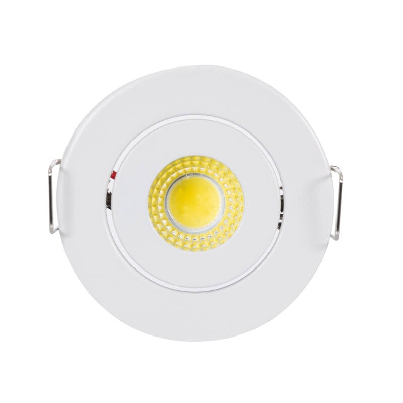 Foco Downlight LED COB 1W Direccionable Circular Blanco Corte Ø 45 mm
