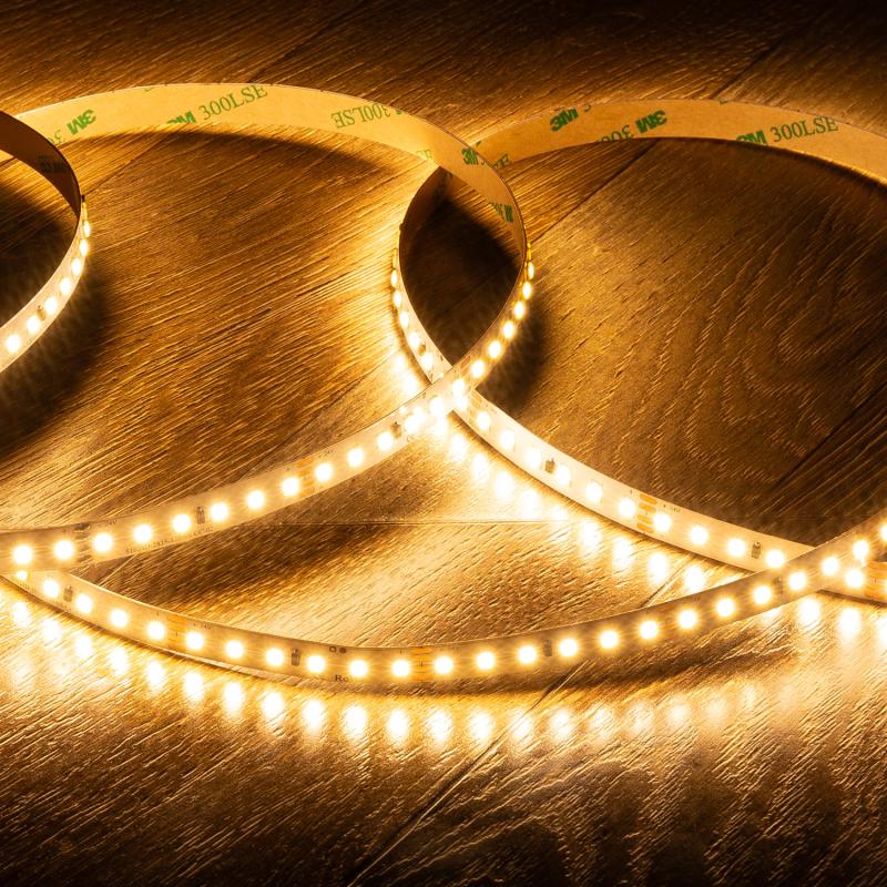 Tira LED 24V SMD 120 LED/m Bobina 20m Larga Distancia 10W/m 1250lm/m Ancho 10mm Corte 5cm IP20