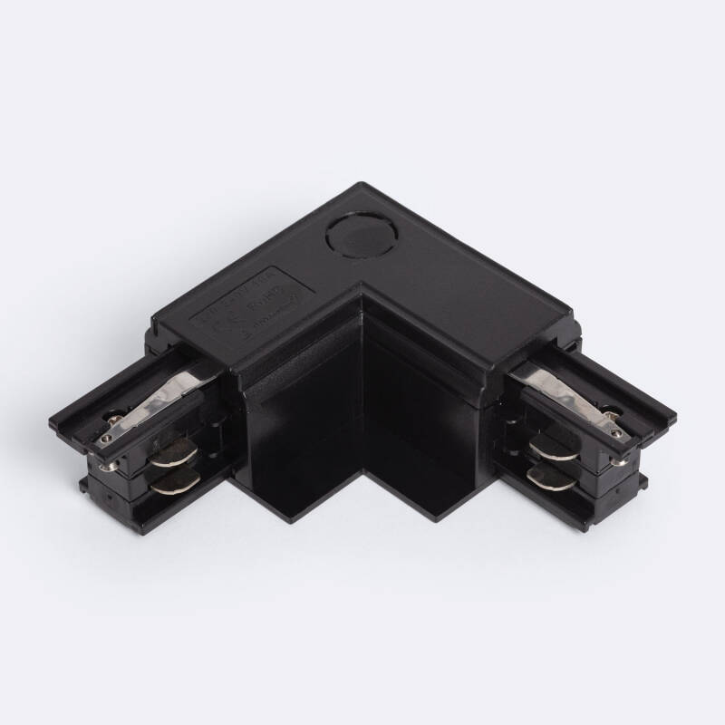 Conector 'Left Side' Tipo L para Carril Trifásico Empotrable Aluminio