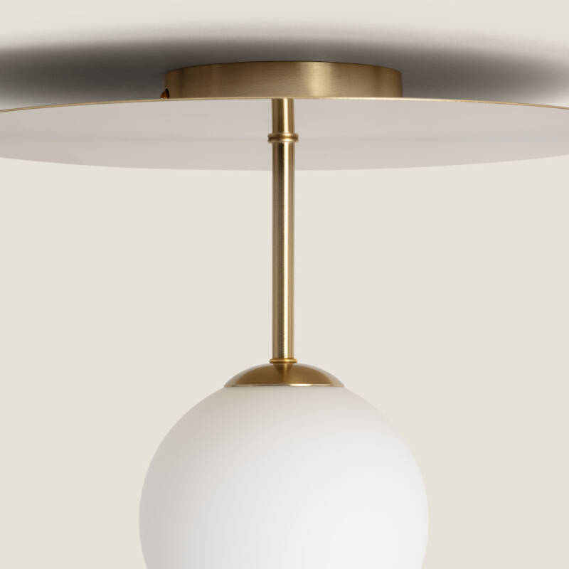 Plafón de Techo Metal y Cristal Moonlight Brass
