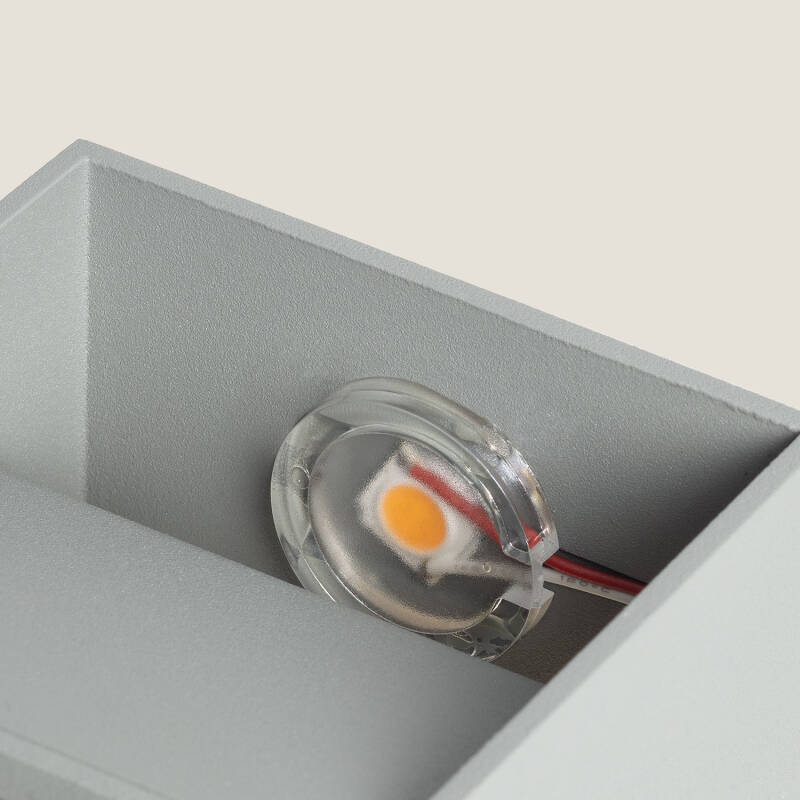 Aplique de Pared LED 6W de Aluminio Iluminación Doble Cara Lico Gris Claro