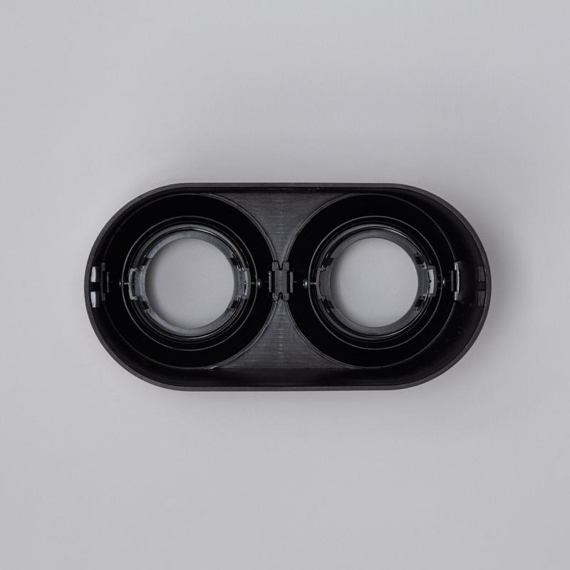 Aplique de Techo Doble Negro con Bombilla GU10 Space