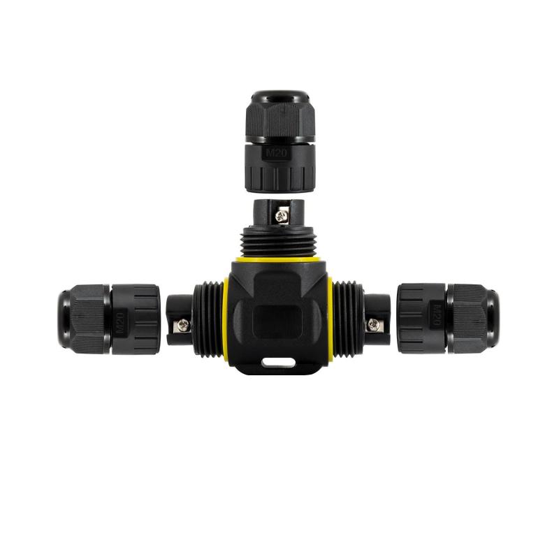 Conector de Cable Estanco 3 Contactos Tipo T 0.5mm²-2.5mm² IP68