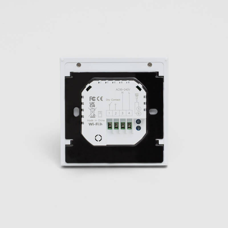 Termostato WiFi Programable Blanco Para Calefacción