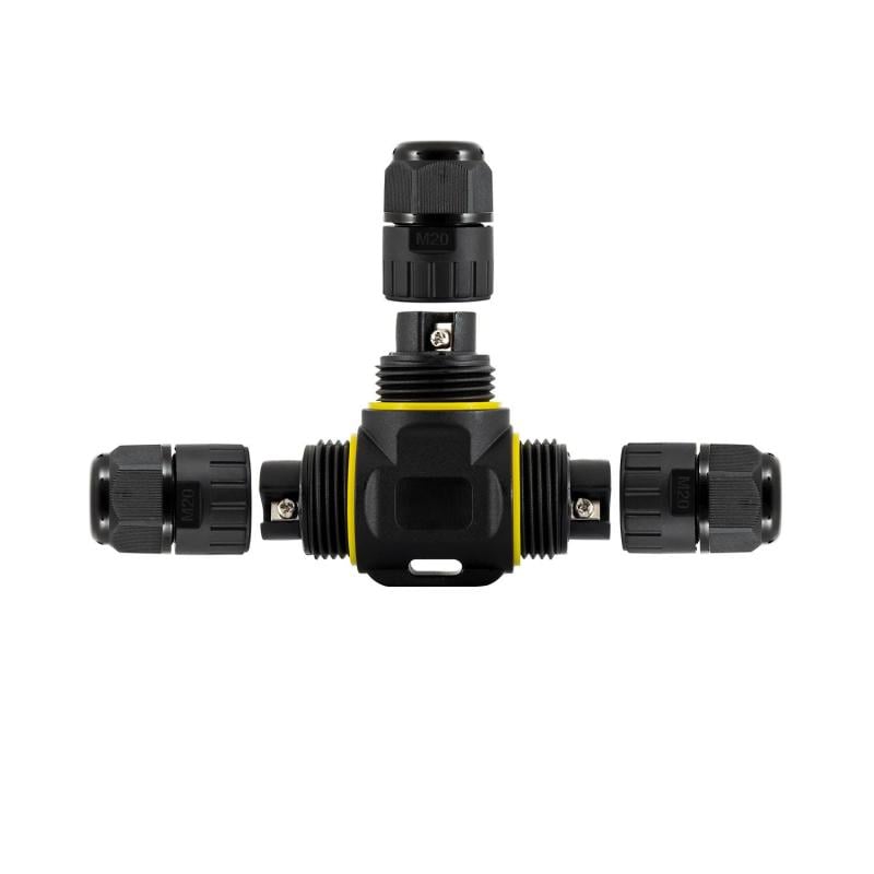 Conector de Cable Estanco 3 Contactos Tipo T 0.5mm²-2.5mm² IP68