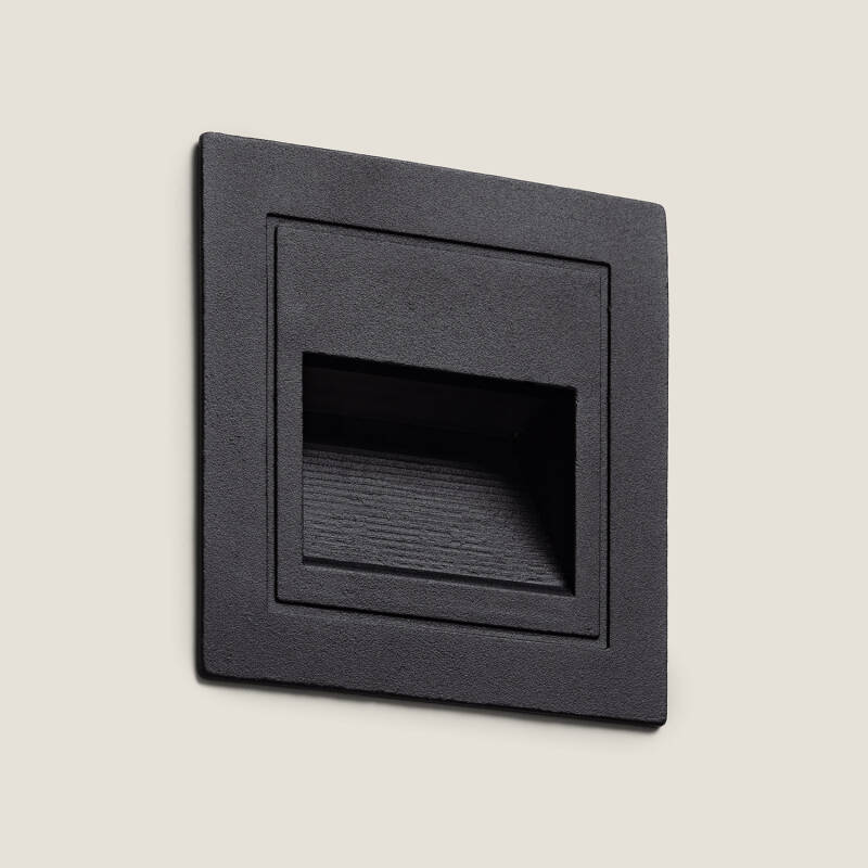 Baliza Exterior LED 3W Empotrable Pared Cuadrado Olite