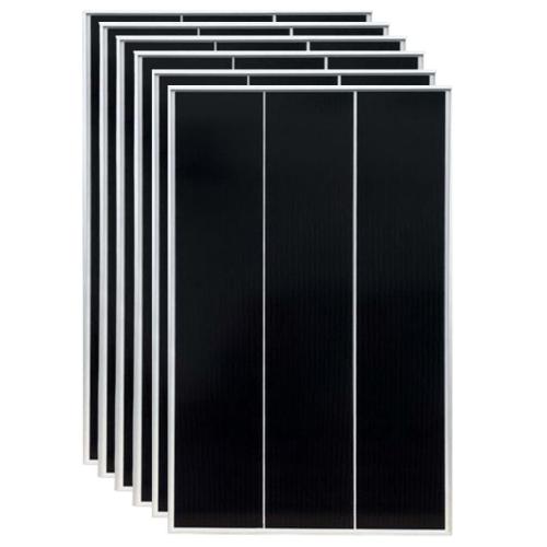 Pack 6 unidades Placas Solares Pequeñas 12V 200W Monocristalinas Solarfam