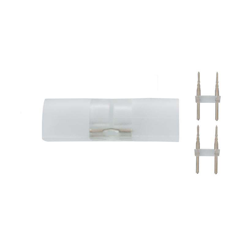 Conector Neón LED 7.5 W/m Monocolor 220V AC 120 LED/m Semicircular 180º IP67 a Medida Corte cada 100 cm