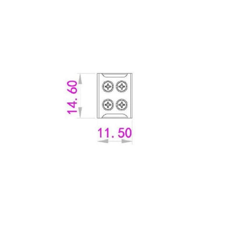 Conector Tira LED 12/24V DC para Unión con Tornillo