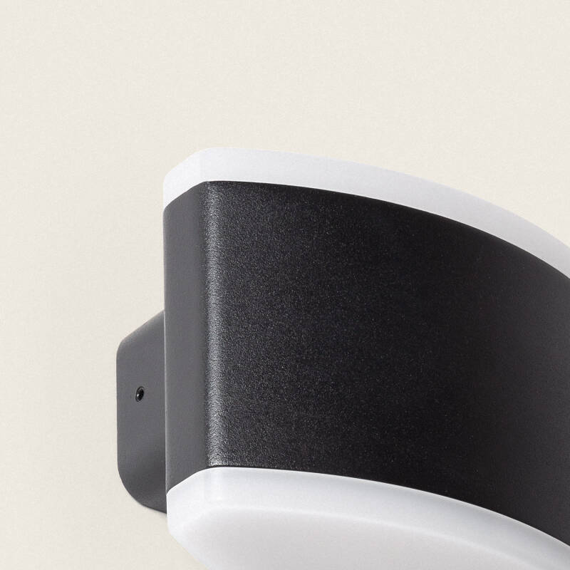 Aplique de Pared Exterior LED 15W Iluminación Rectangular Negro Bertol