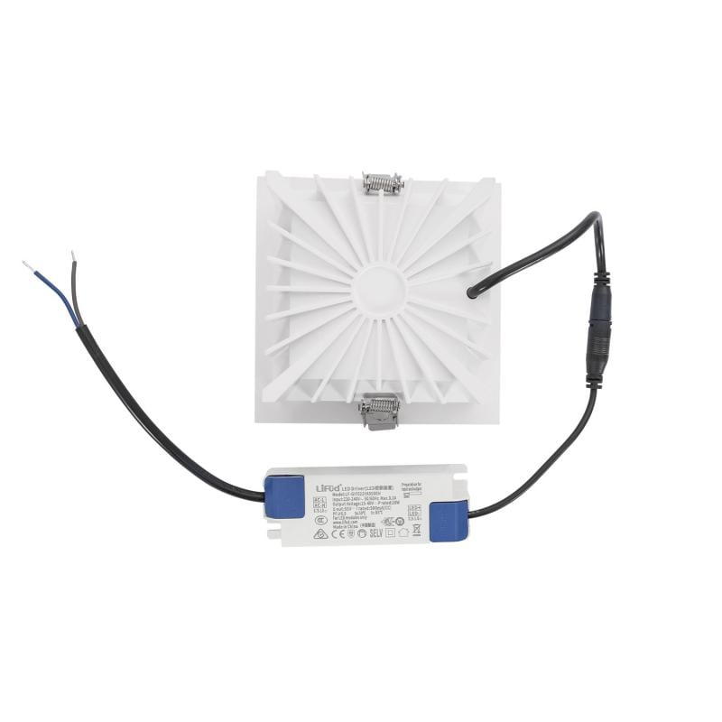Downlight LED 20W Cuadrado Premium CRI90 LIFUD Corte 125x125 mm