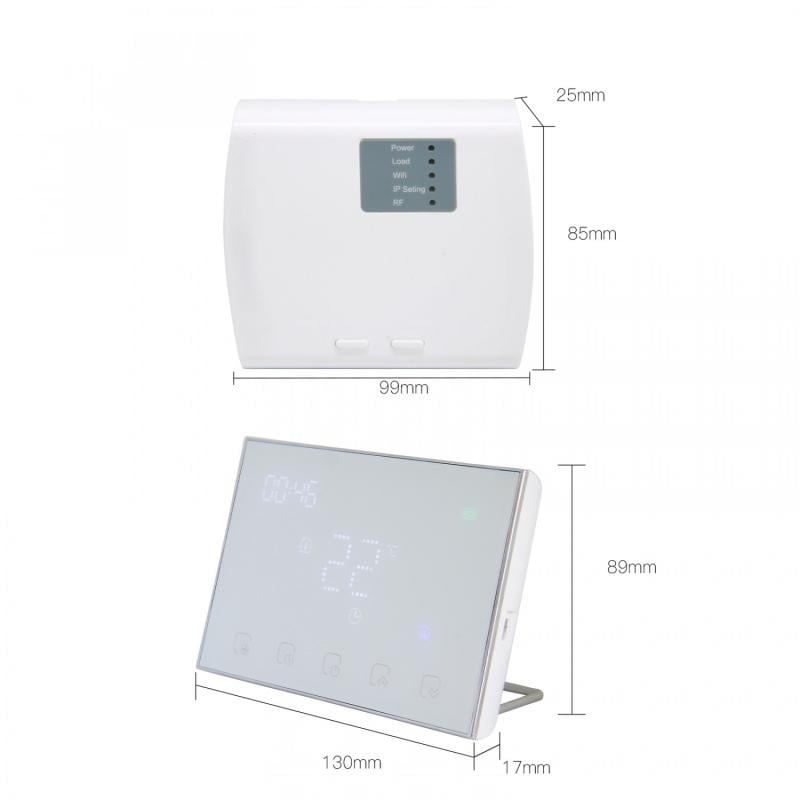 Termostato Calefacción WiFi Programable Blanco Inalámbrico
