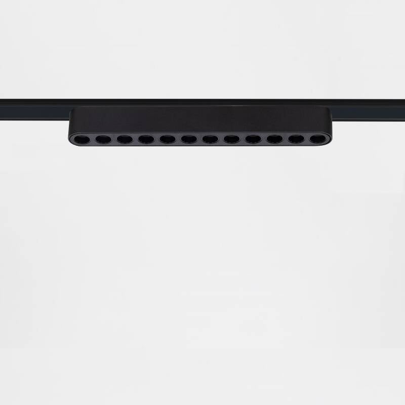 Foco Carril Lineal LED Magnético 25mm SuperSlim 12W 48V Negro Optic 222mm