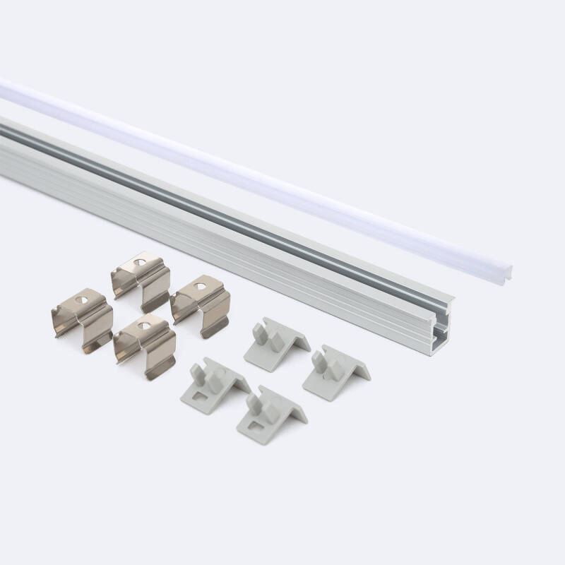 Perfil Aluminio Empotrable 2m para Tira LED hasta 6 mm
