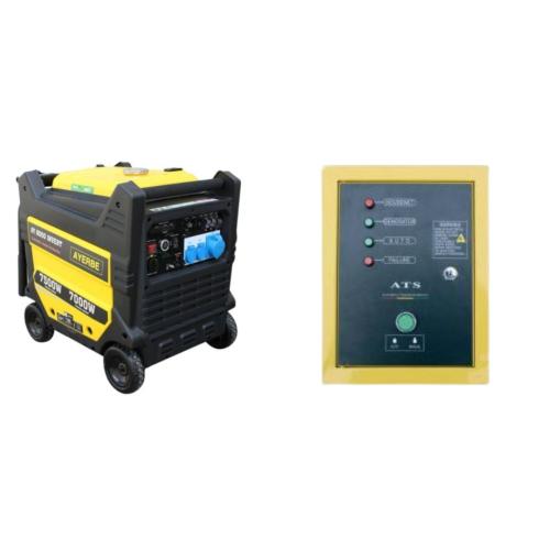 Generador Gasolina Inverter AY - 8000 E con Cuadro de Control AY-25 ATS MN INV Ayerbe