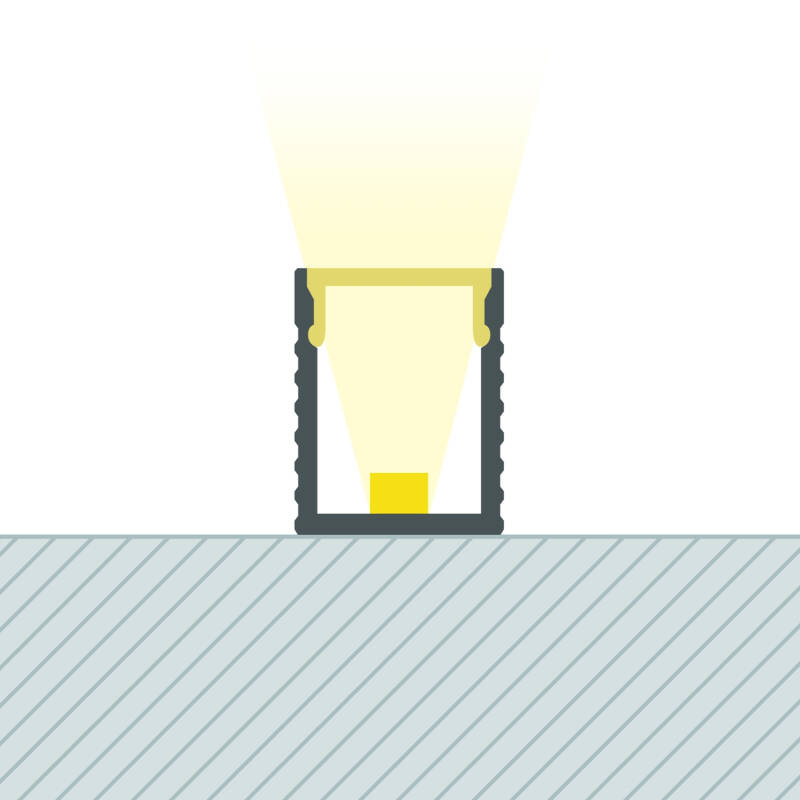 Perfil Aluminio Superficie Mini para Tira LED hasta 6 mm