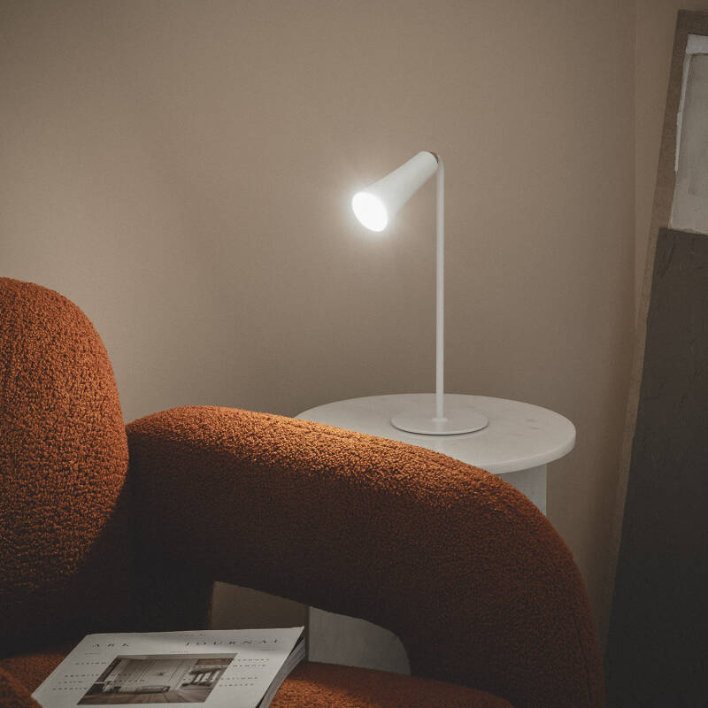 Lámpara de Mesa LED Portátil Metal con Batería USB Recargable Bysta