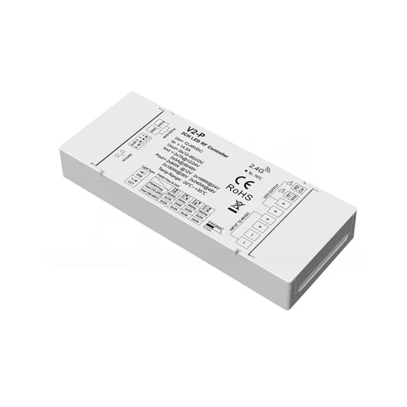 Controlador Tira LED Monocolor/CCT 12-24-48V SKYDANCE V2-P Compatible con Mando RF