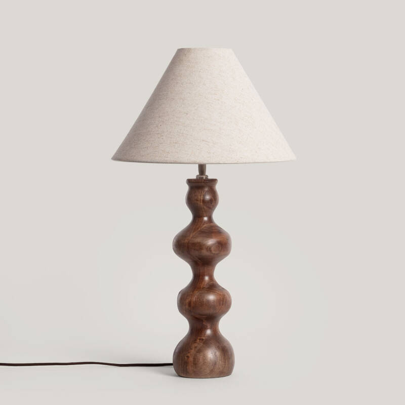 Lámpara de Mesa Madera Anahla ILUZZIA