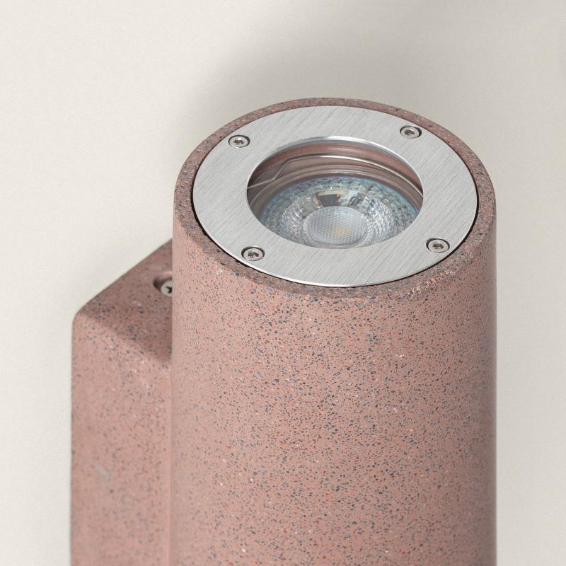 Aplique de Pared Exterior Cemento Iluminación Doble Cara Banjar Rond II