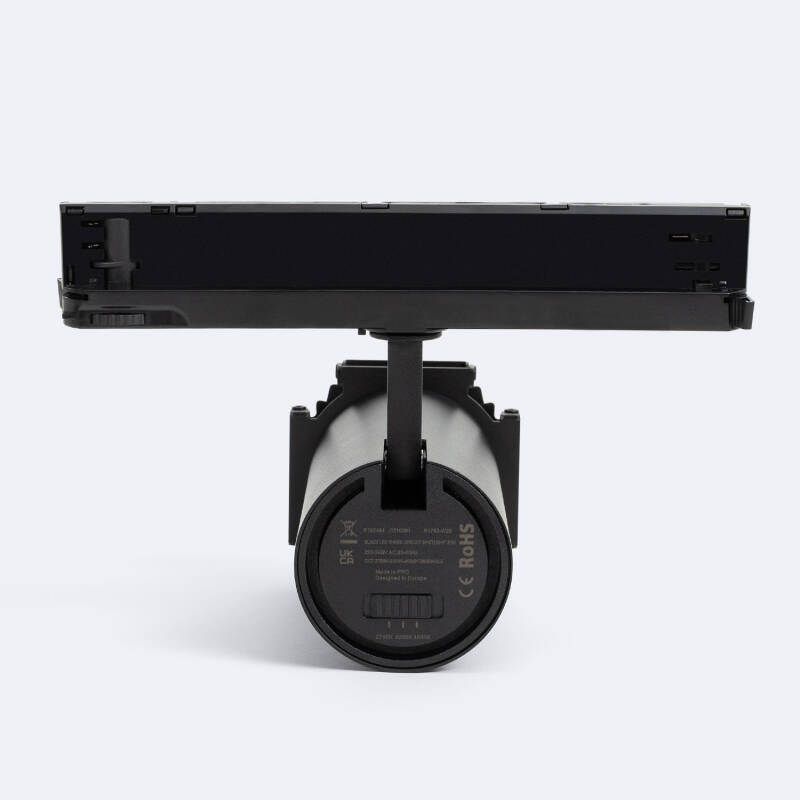 Foco Carril LED Trifásico 30W Fasano Cinema CCT Seleccionable Regulable DALI Negro