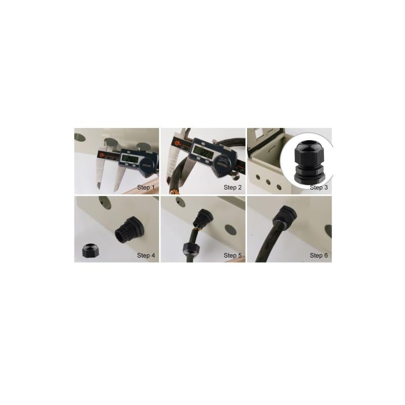 Pack 10 Unidades Prensaestopa Nylon IP68 Varios Tamaños