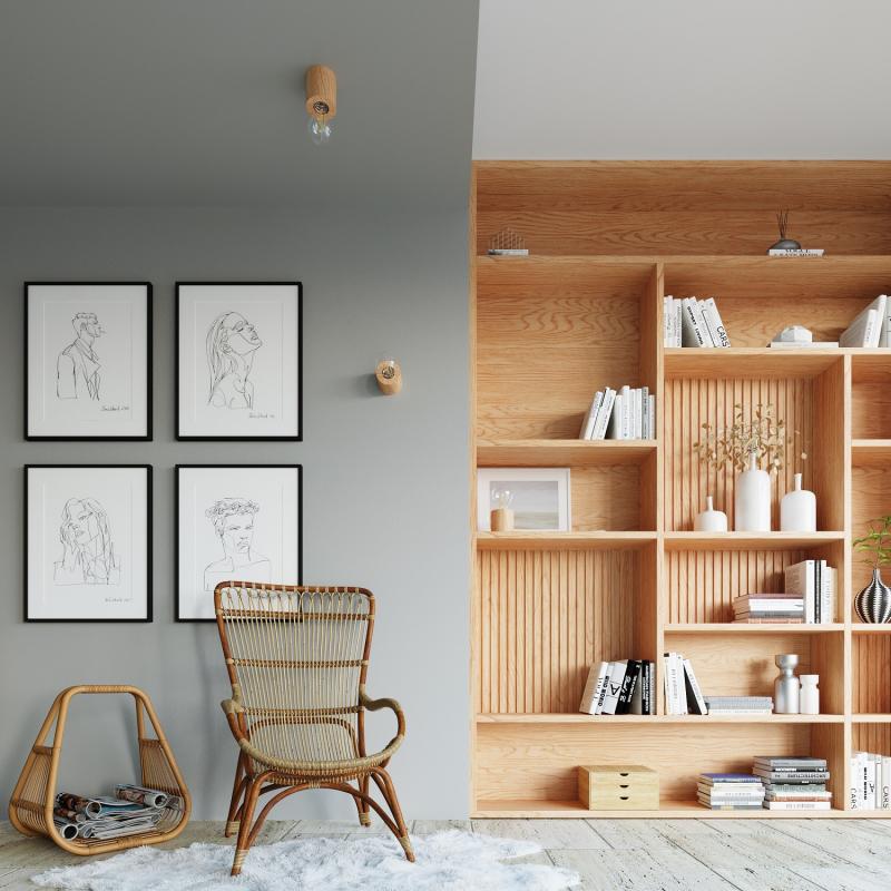 Aplique de Pared Salgado Madera SOLLUX