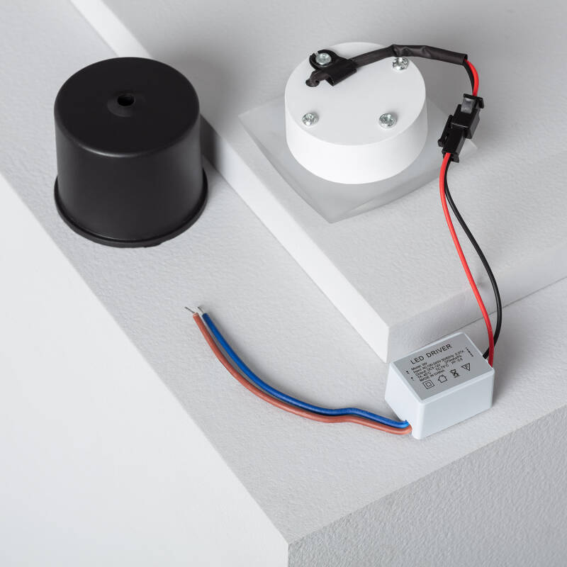Baliza LED 3W Empotrable Pared Cuadrado Blanco Occulare