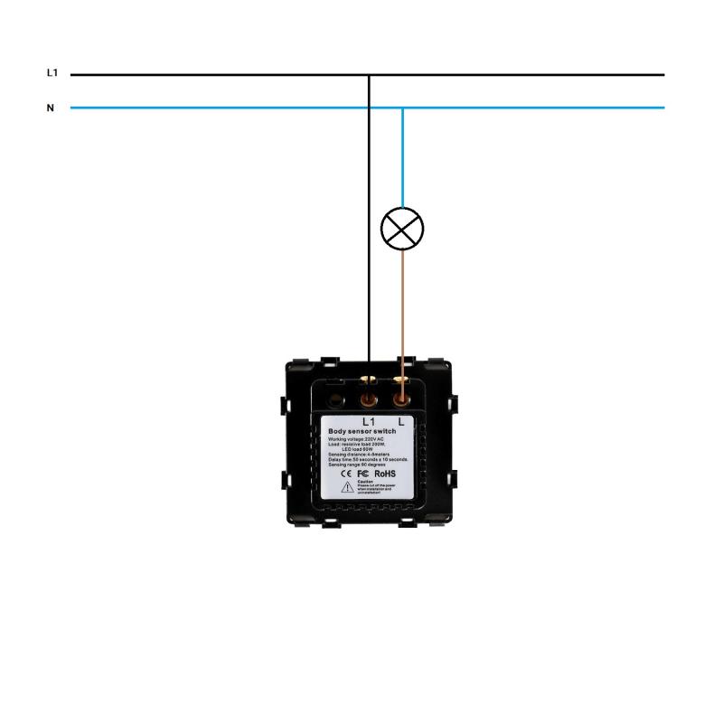 Interruptor Detector de Movimiento IR para Mecanismo Modern