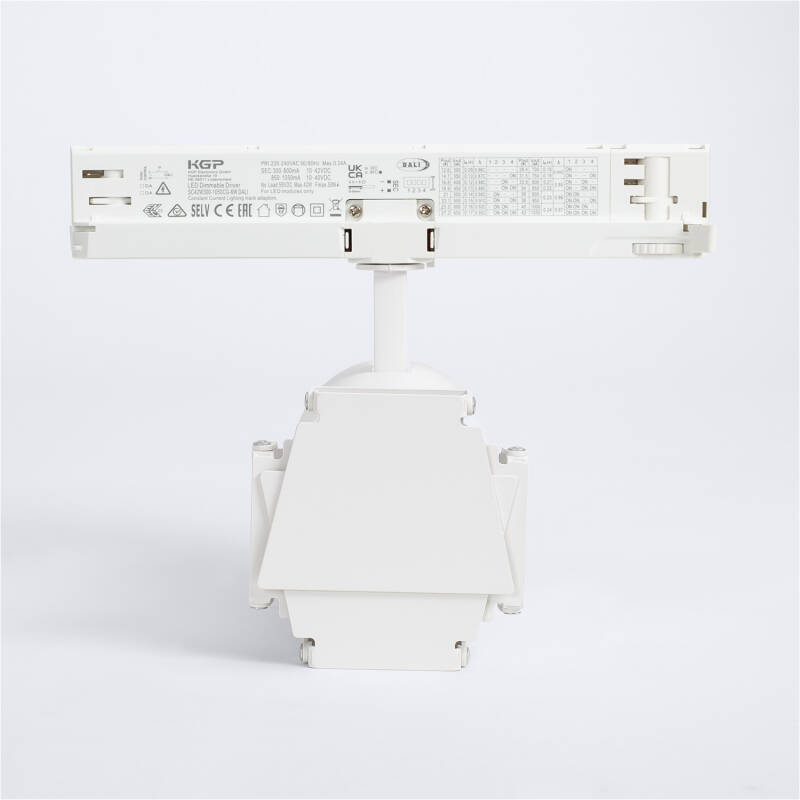 Foco Carril LED Trifásico 30W Fasano Cinema CCT Seleccionable Regulable DALI Blanco