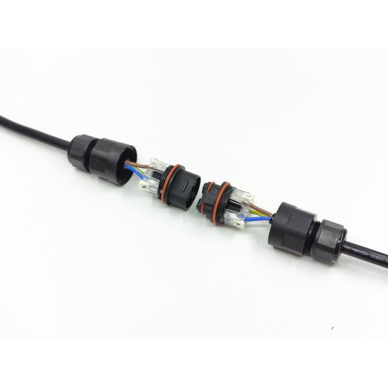 Conector de Cable Estanco 3 Contactos con Conector Rápido 0.5mm²-2.5mm² IP68