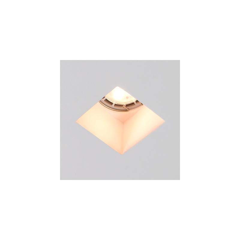 Aro Downlight Integración Escayola/Pladur Cuadrado para Bombilla LED GU10 / GU5.3 Corte 123x123 mm UGR17