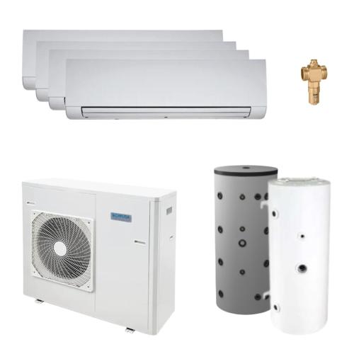 Kit Aerotermia con Fancoils Domusa Dual Clima R32 16R 16kW para 180m2