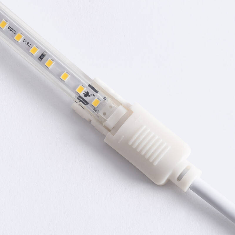 Tira LED Regulable 220V SMD 120 LED/m Blanco Frío 8.5W/m 850lm/m Ancho 12mm Corte 20cm IP65 a Medida