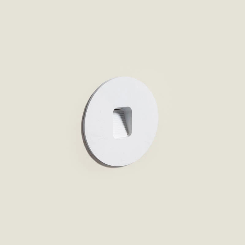 Baliza Exterior LED 2W Empotrable Pared Circular Olite