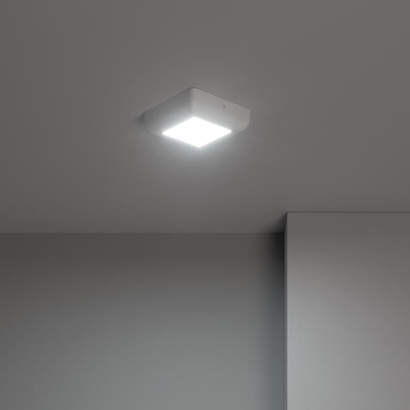 Plafón LED 6W Cuadrado Metal 122x122 mm Design White