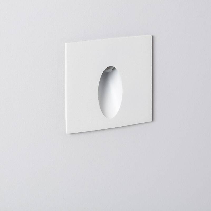 Baliza Exterior LED 3W Empotrable Pared Cuadrado Oval Adam
