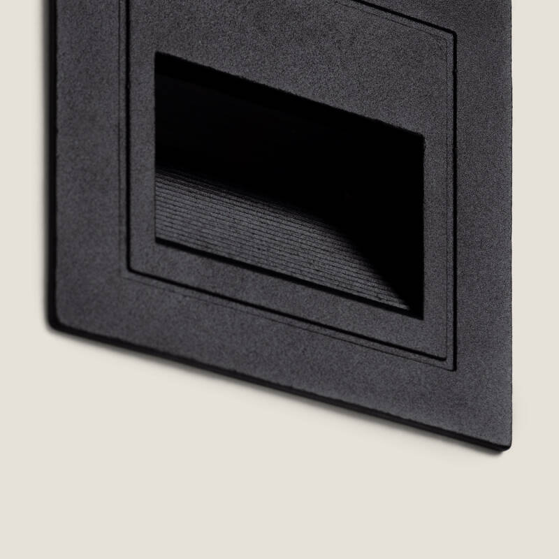 Baliza Exterior LED 3W Empotrable Pared Cuadrado Olite
