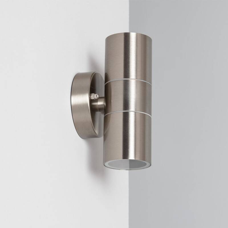 Aplique de Pared Exterior Acero Inoxidable Iluminación Doble Cara Satin