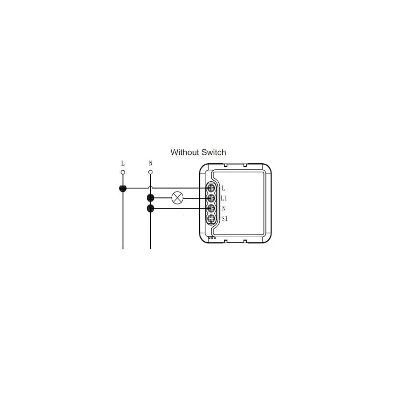 Interruptor Telerruptor WiFi Compatible con Interruptor y Pulsador Convencional