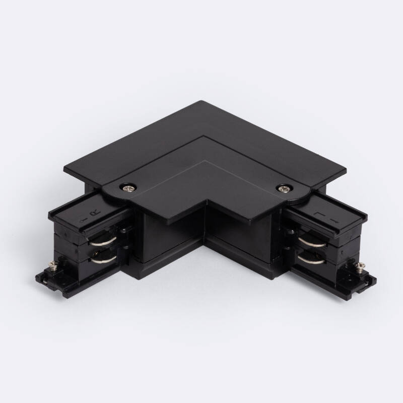 Conector 'Right Side' Tipo L para Carril Trifásico Empotrable Aluminio