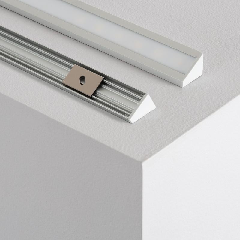 Perfil Aluminio Esquina Variable 1m para Tiras LED hasta 10 mm