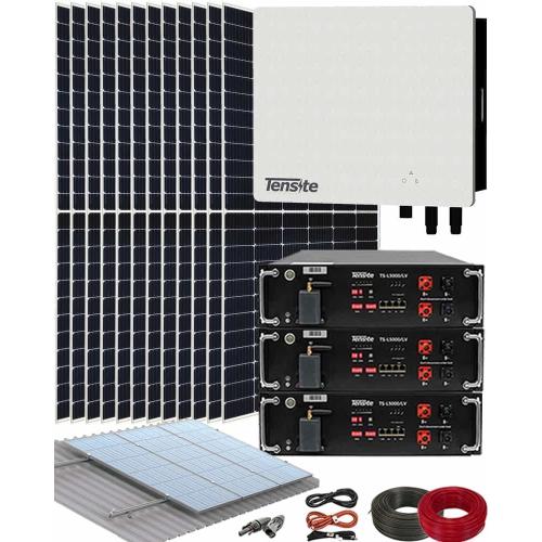 Kit Instalación Placas Solares en Casa con 3 Baterías LV Tensite