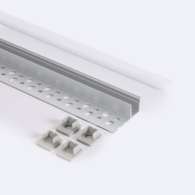 Perfil Aluminio Integración en Escayola/Pladur para Tiras LED hasta 8 mm