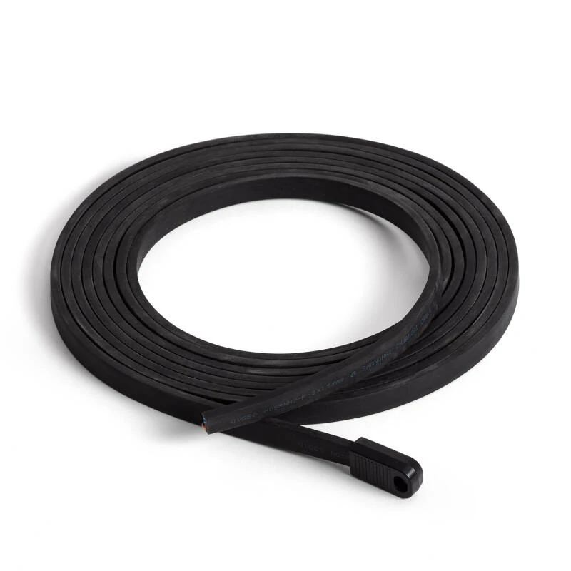 Cable Eléctrico Plano de Guirnaldas a Medida Negro