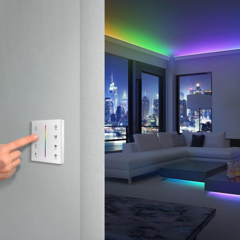 Controlador Tira LED RGB 12-24V Empotrable Táctil SKYDANCE T3-1 Compatible con Mando RF